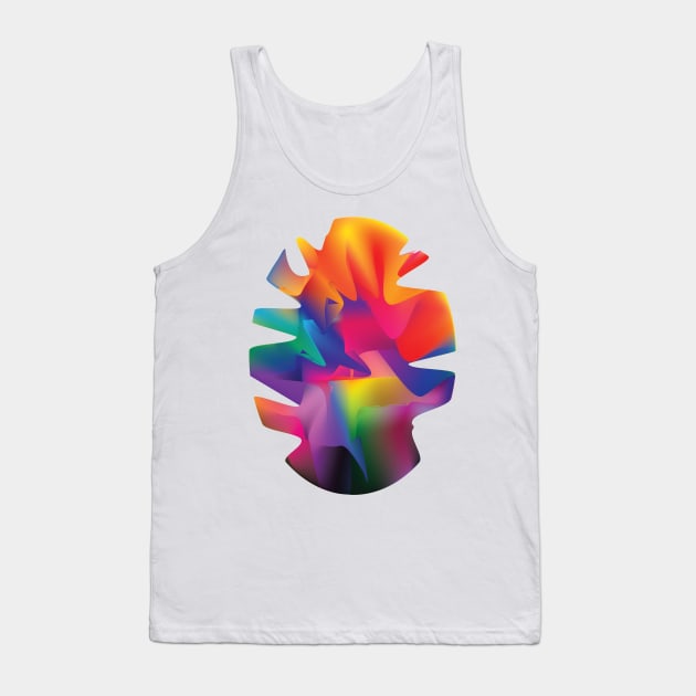 Rainbow Gradient Scrambled Egg Tank Top by Barschall